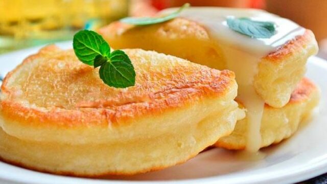 Заварные оладьи на кефире